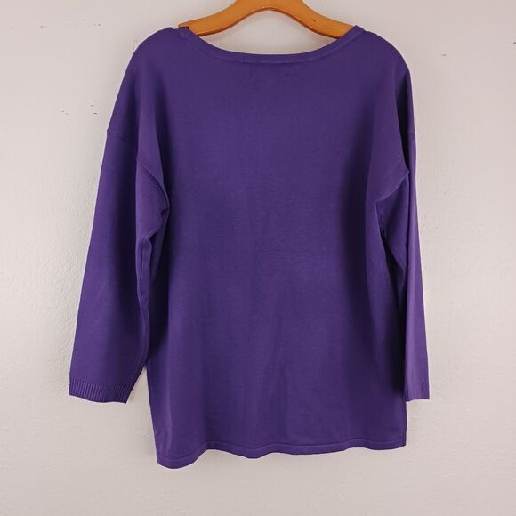 Carolyn Taylor joanna rib dolman pull over sweater size Xl - Picture 3 of 4